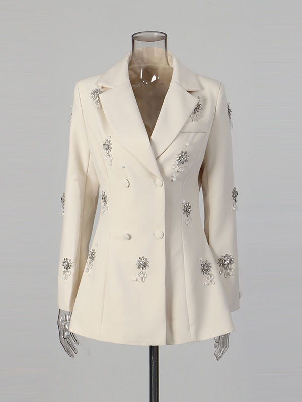 TWOTWINSTYLE Spliced Diamond High Waist Blazers