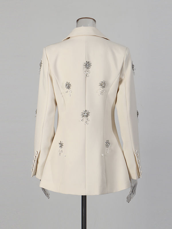 TWOTWINSTYLE Spliced Diamond High Waist Blazers
