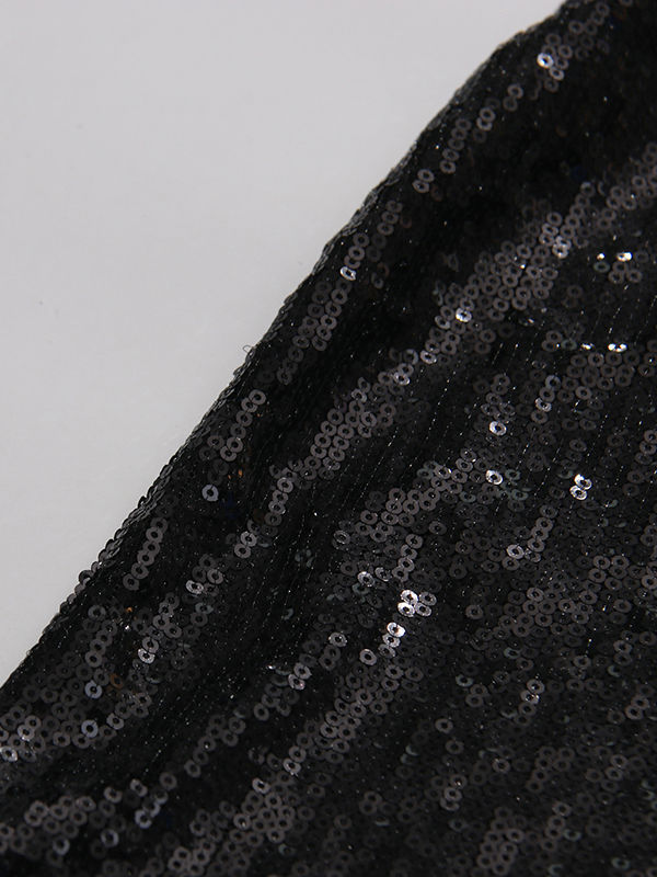 TWOTWINSTYLE Off Shoulder Spliced Sequins Fashion Dress