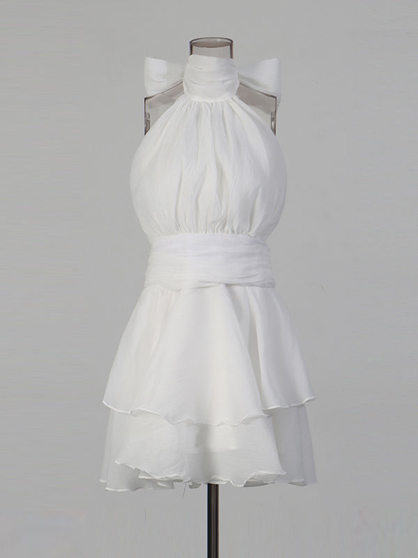 TWOTWINSTYLE Stand Collar Off Shoulder High Waist Elegant Dress