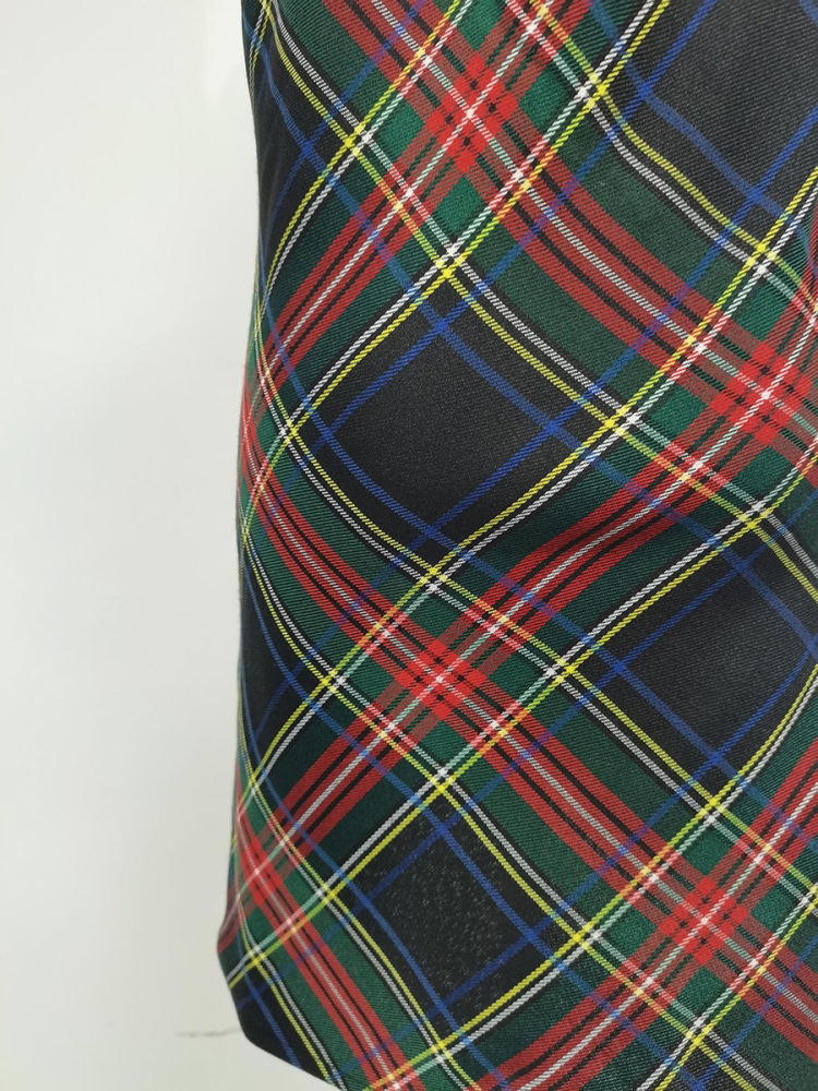 TWOTWINSTYLE Plaid V Neck Patchwork Diamond Fashion Dress