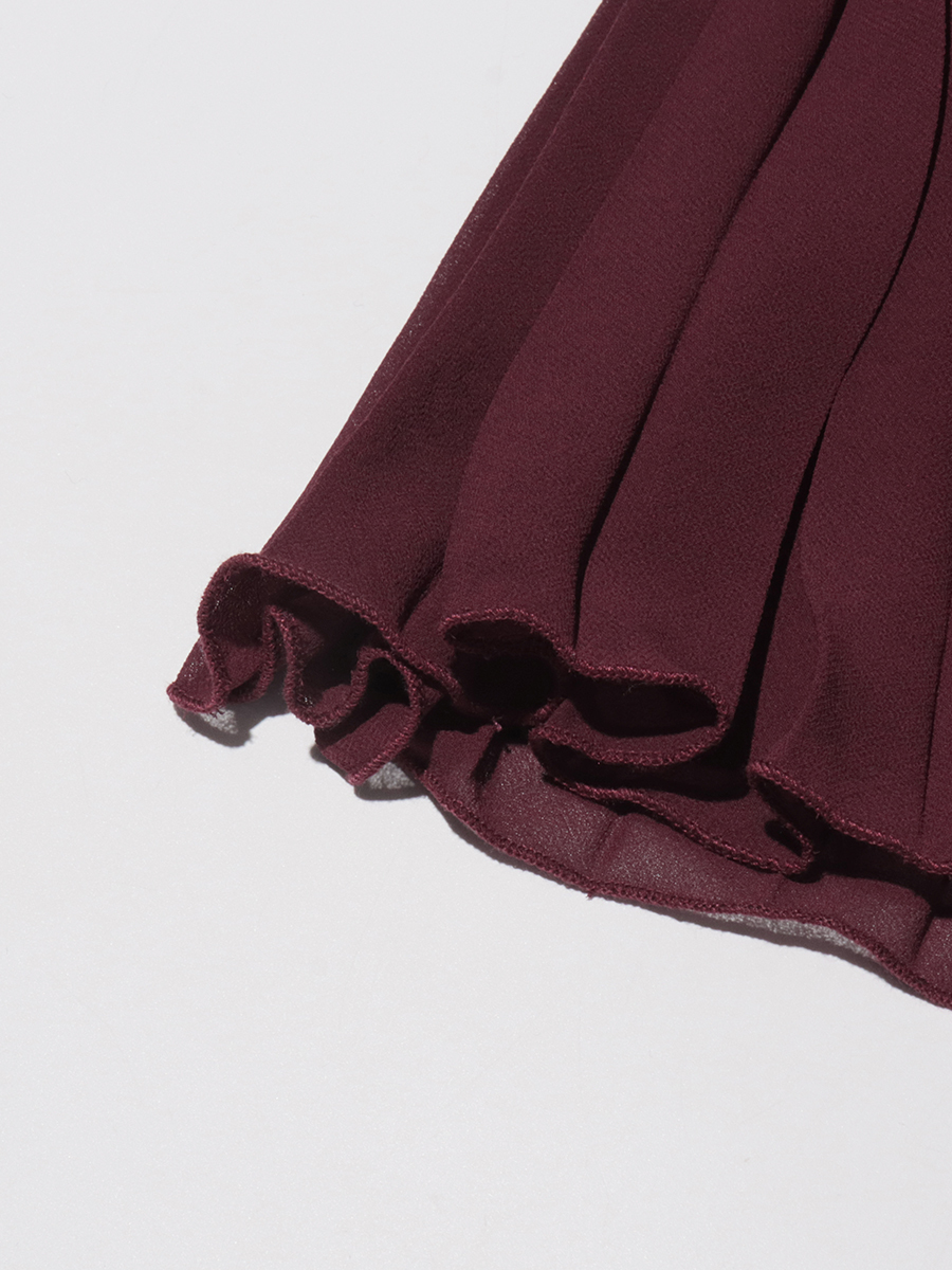 TWOTWINSTYLE Off Shoulder Tunic Top Pleated Skirt Elegant Two Piece Set
