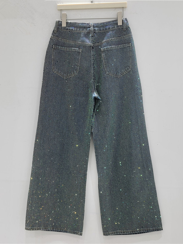 TWOTWINSTYLE Loose Spliced Diamond Designer Pants