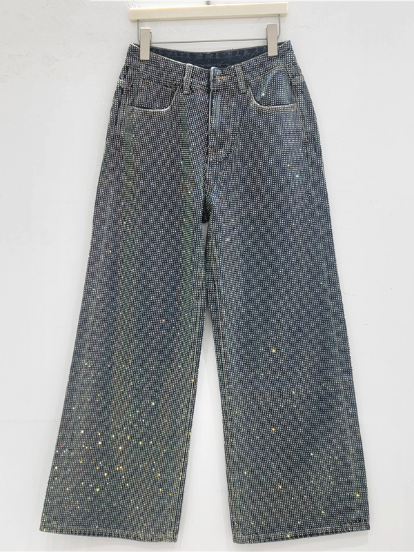 TWOTWINSTYLE Loose Spliced Diamond Designer Pants
