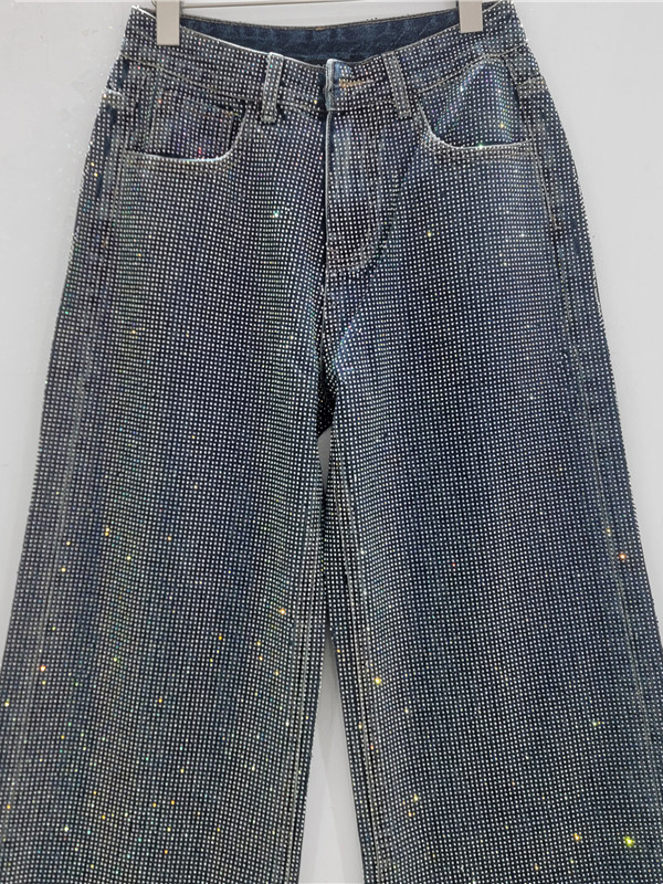 TWOTWINSTYLE Loose Spliced Diamond Designer Pants