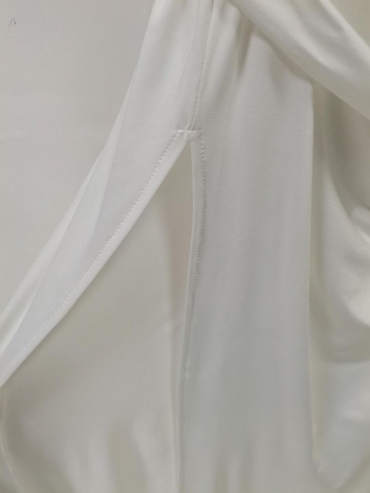TWOTWINSTYLE Hit Color High Waist Side Split Sexy Dress