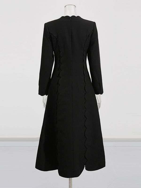 TWOTWINSTYLE Deep V Neck Patchwork Bowknot Fashion Dress