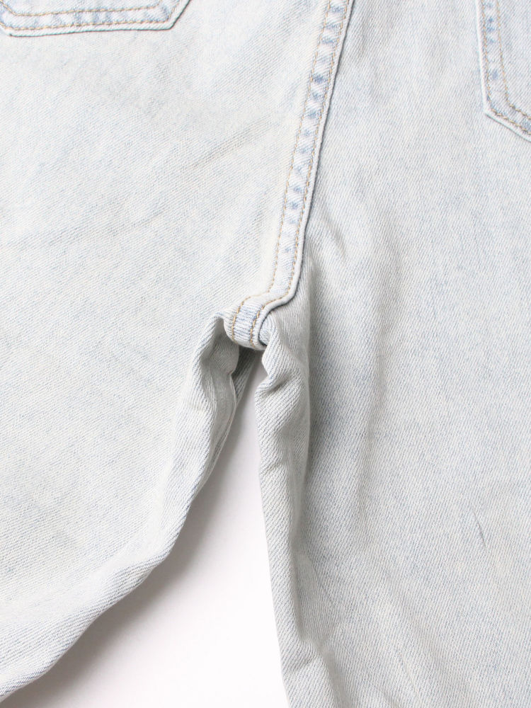 TWOTWINSTYLE Hit Color Hollow Out Loose Casual Denim Pants
