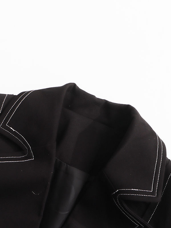TWOTWINSTYLE Lapel Long Sleeve Loose Designer Trench Coat