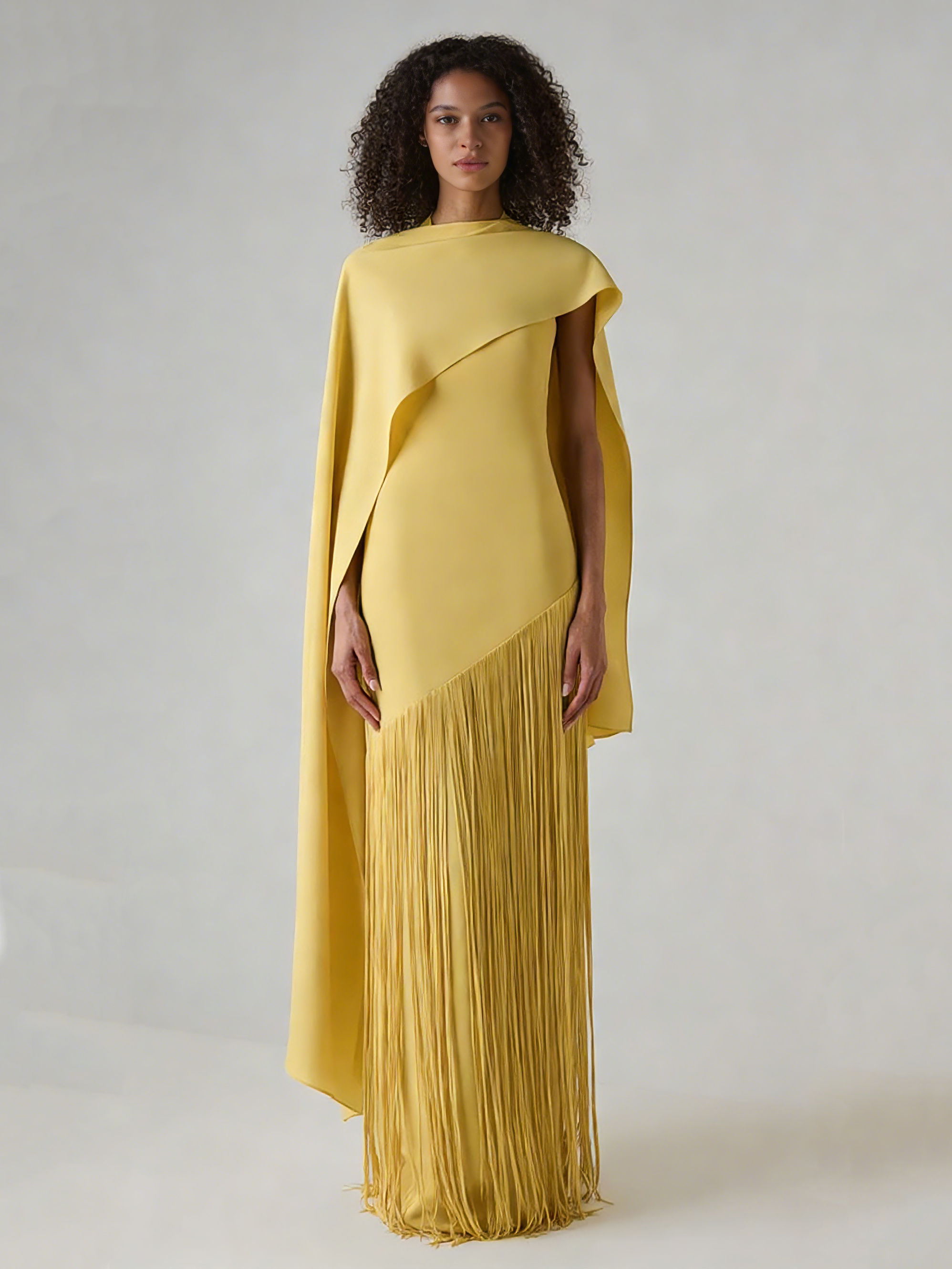 TWOTWINSTYLE Patchwork Tassel Slimming Vintage Maxi Dress