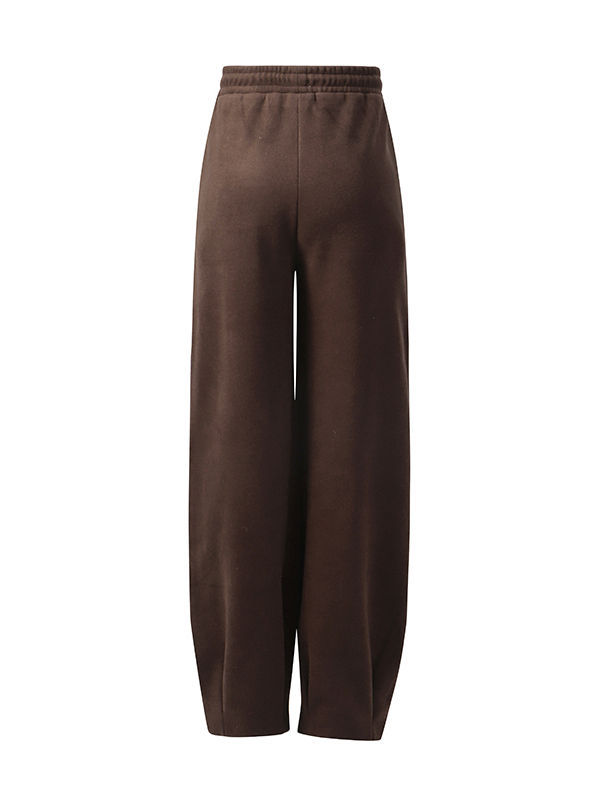 TWOTWINSTYLE Spliced Zipper Stand Collar Top Loose Pants Vintage Two Piece Set