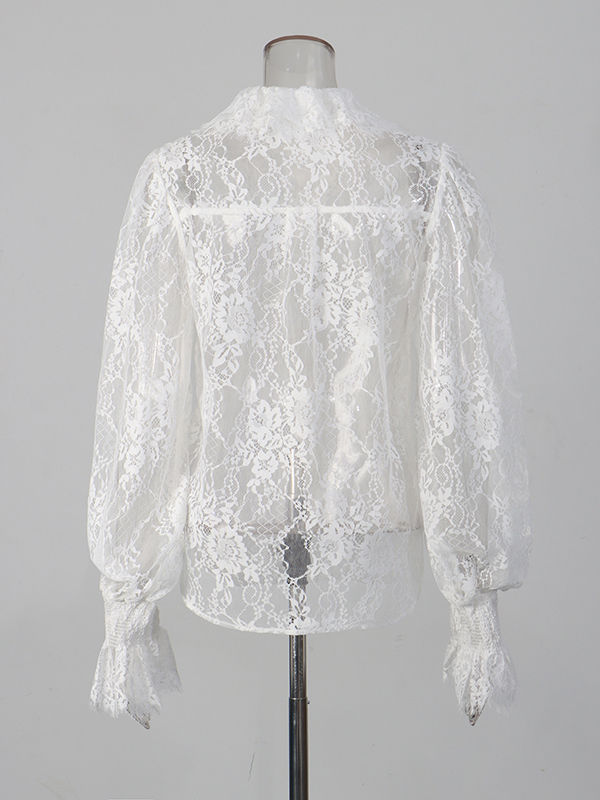 TWOTWINSTYLE Designer Lapel Patchwork Bowknot Shirt