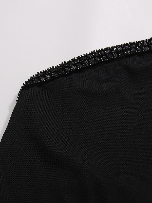TWOTWINSTYLE Backless Patchwork Ruffles Slimming Dress