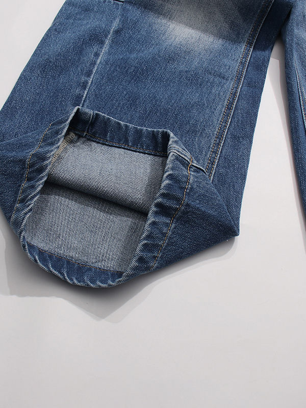 TWOTWINSTYLE Designer Hit Color Loose Denim Pants