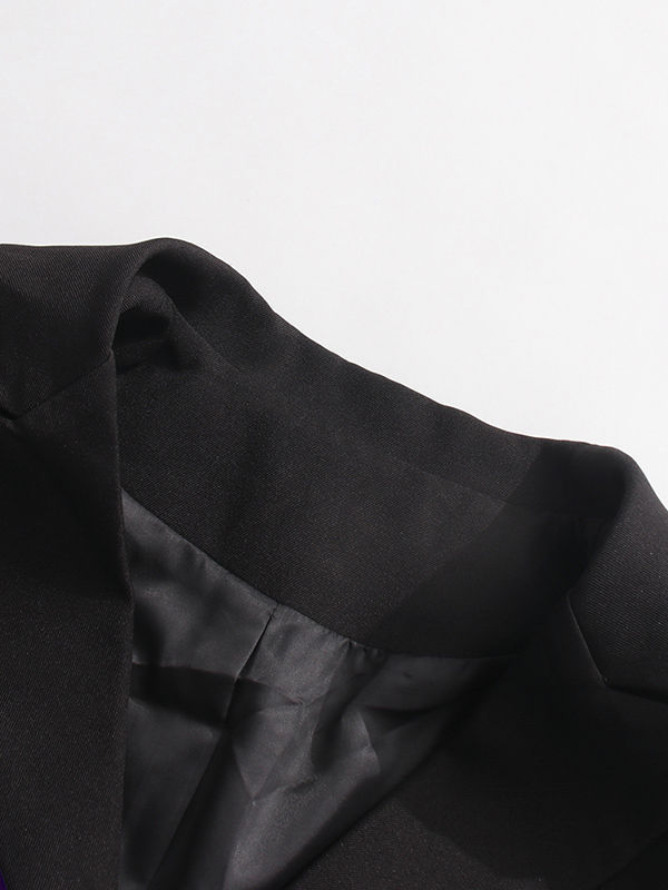 TWOTWINSTYLE Hit Color Lapel Long Sleeve Fashion Blazers