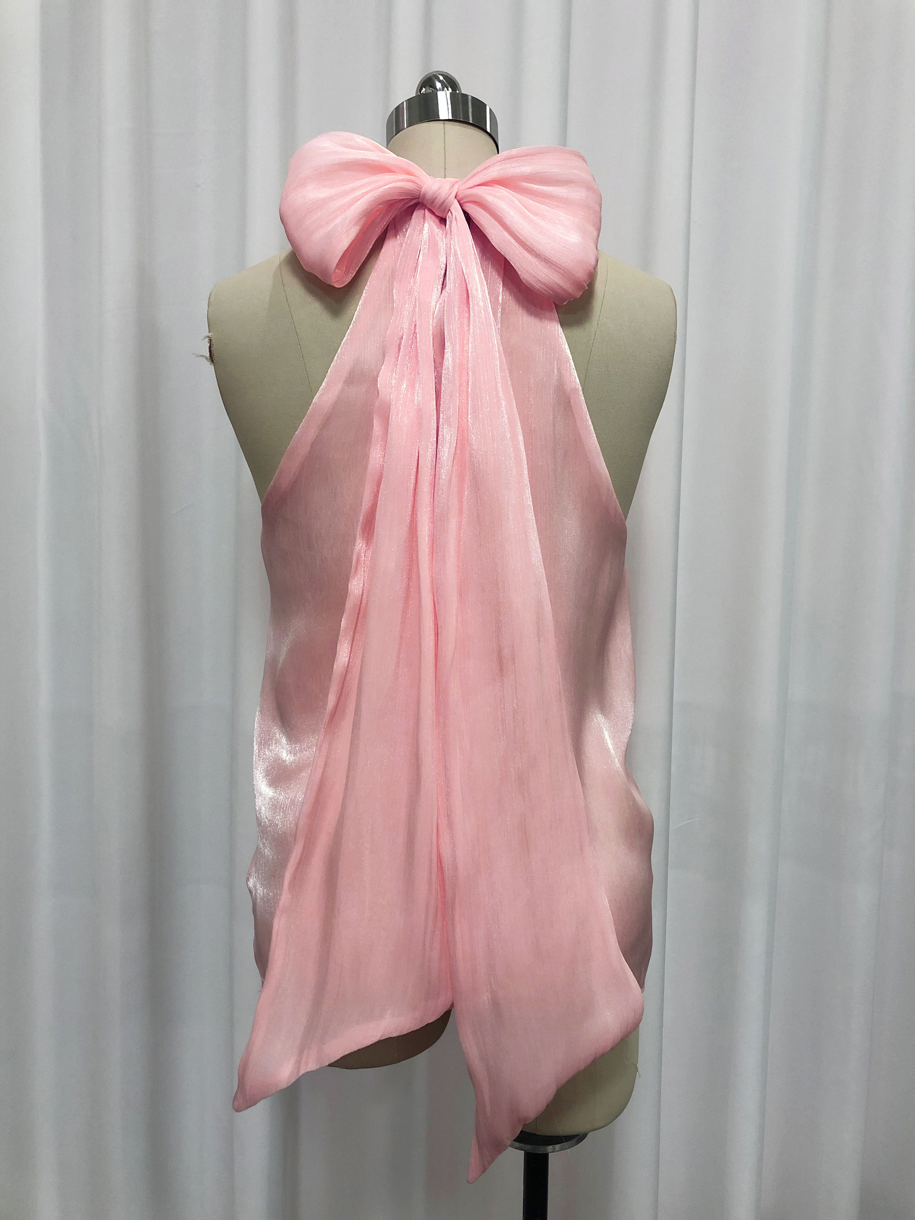 TWOTWINSTYLE Solid Sleeveless Spliced Bowknot Chic Shirt