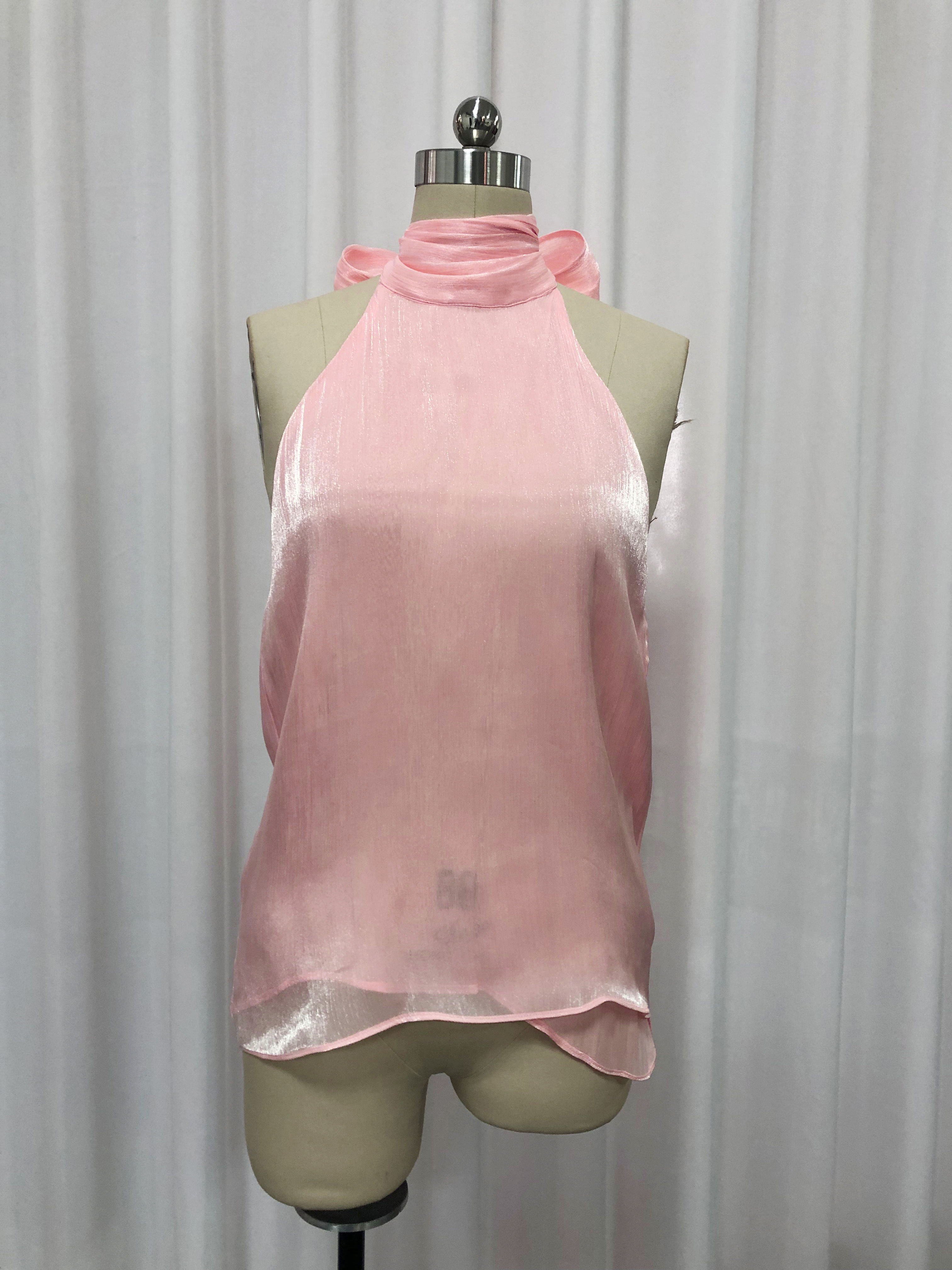 TWOTWINSTYLE Solid Sleeveless Spliced Bowknot Chic Shirt
