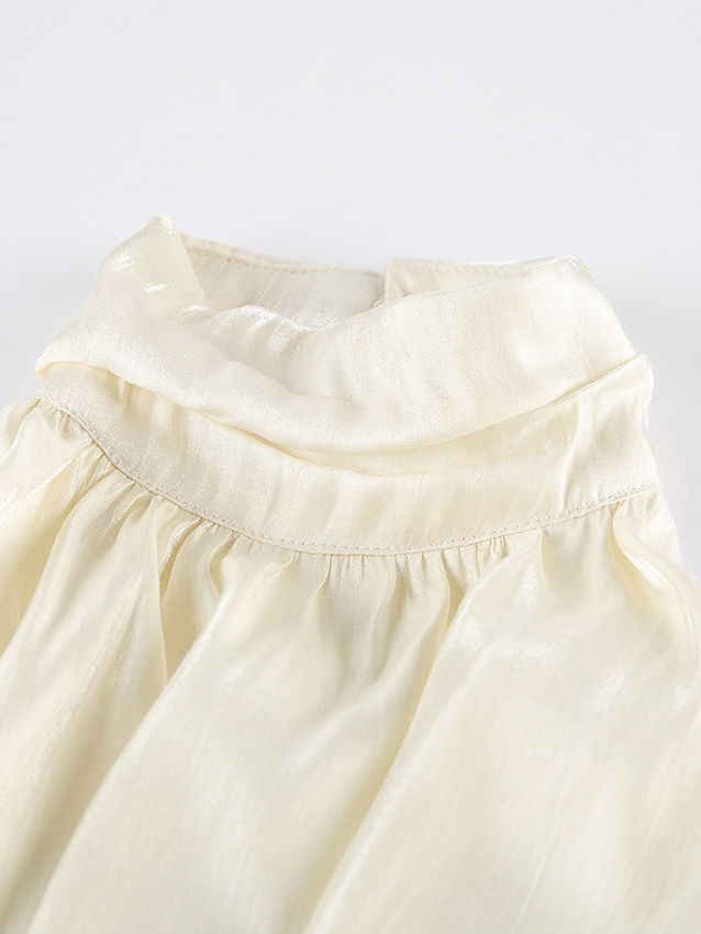 TWOTWINSTYLE Stand Collar Off Shoulder Tunic Fashion Vest