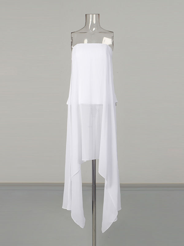TWOTWINSTYLE Solid Patchwork Laec Up Tunic Elegant Vest