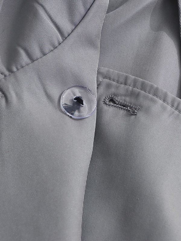 TWOTWINSTYLE Designer Stand Collar Double Breasted Coat