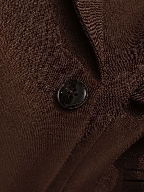 TWOTWINSTYLE Lapel Long Sleeve Spliced Lace Up Vintage Blazers