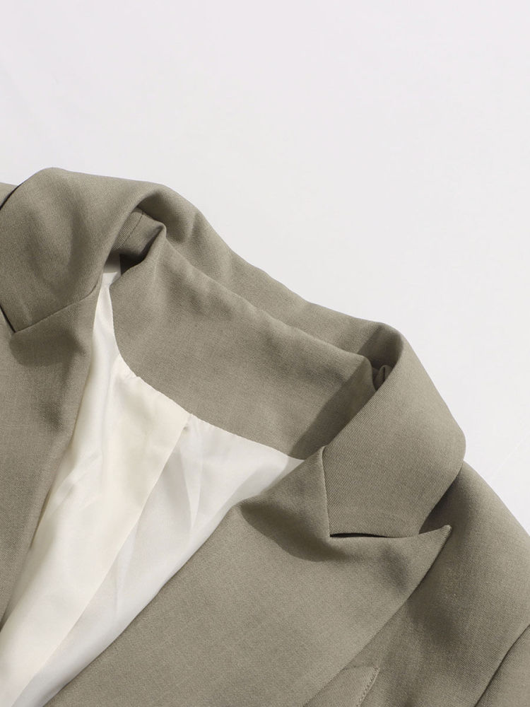 TWOTWINSTYLE Lapel Patchwork Drawstring High Waist Fashion Coat