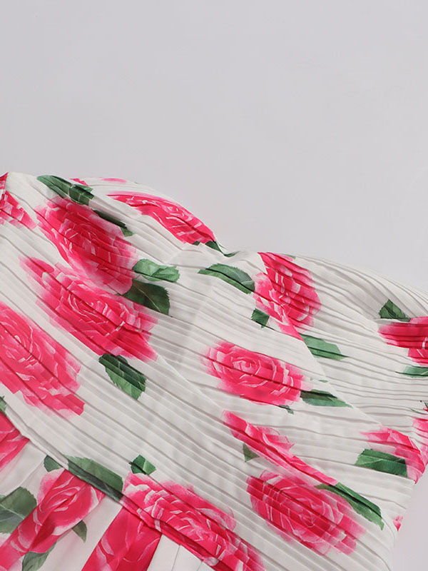 TWOTWINSTYLE Patchwork Print Tunic Strapless Chic Dress
