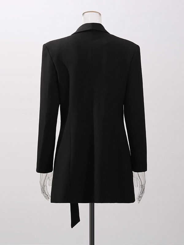TWOTWINSTYLE Solid Patchwork Double Breasted Temperament Blazers
