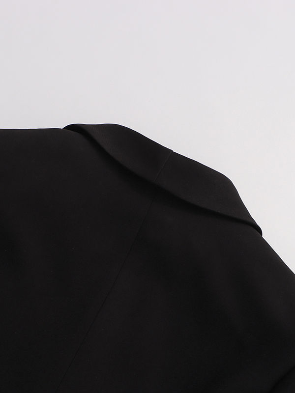 TWOTWINSTYLE Solid Patchwork Double Breasted Temperament Blazers