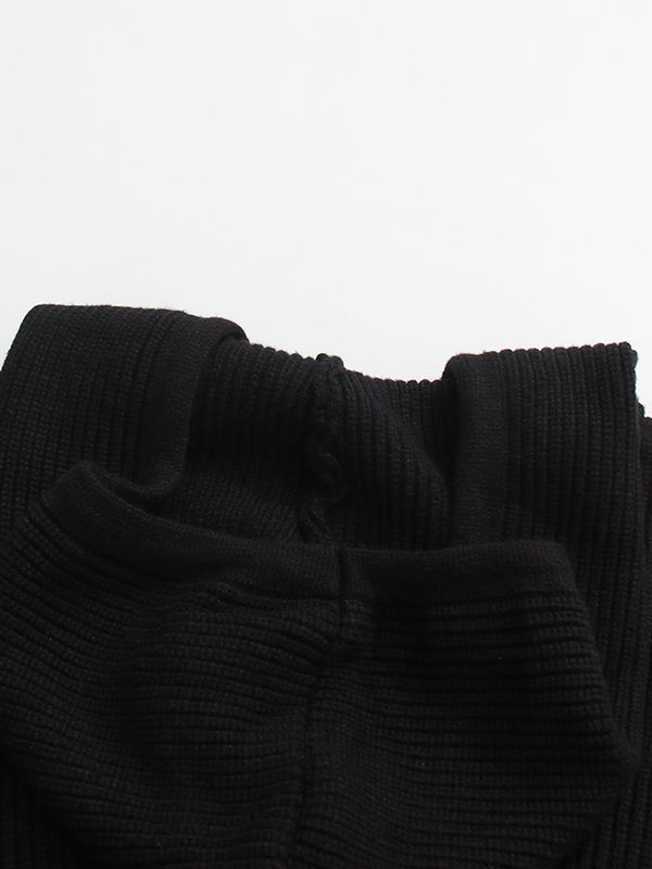 TWOTWINSTYLE Spliced Hooded Slimming Vintage Sweater