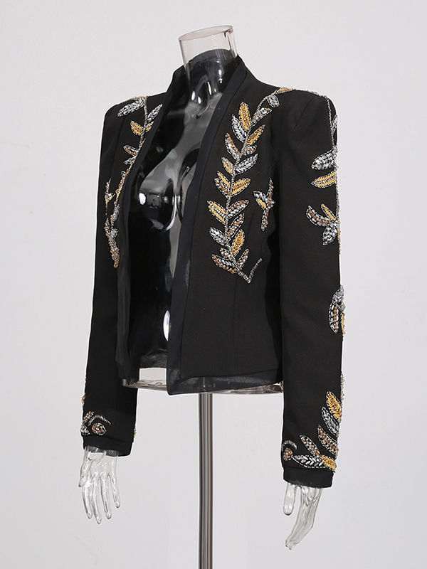TWOTWINSTYLE V Neck Spliced Diamond Tunic Designer Coat