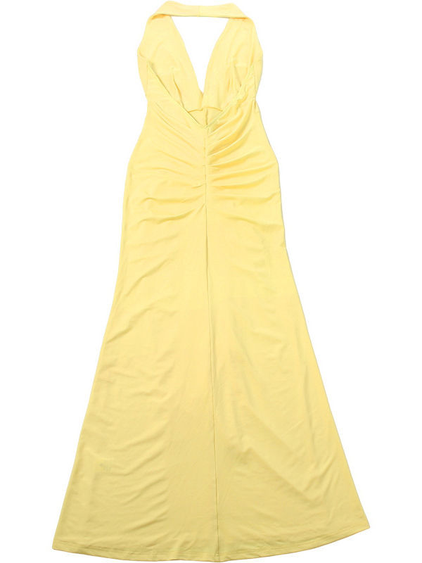 TWOTWINSTYLE Minimalist Deep V Neck Backless Slimming Dress