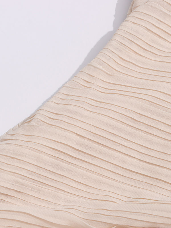 TWOTWINSTYLE Solid Ruched V-neck Sleeveless Long Dress