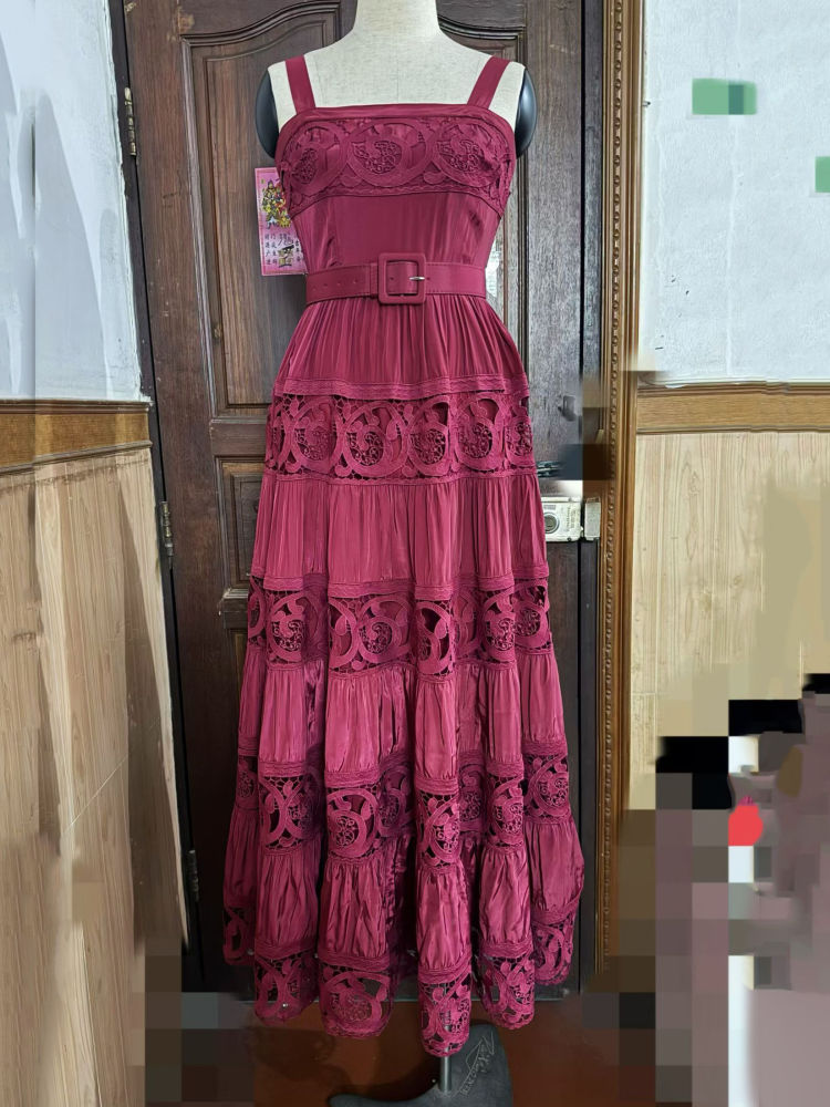 TWOTWINSTYLE Solid Sleeveless Patchwork Belt Designer Dress
