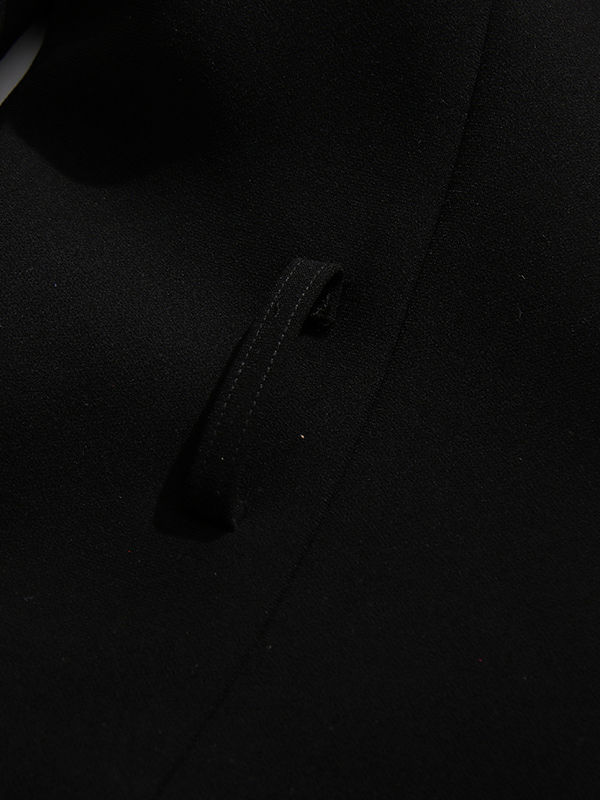 TWOTWINSTYLE Solid Lapel Spliced Belt Temperament Coat
