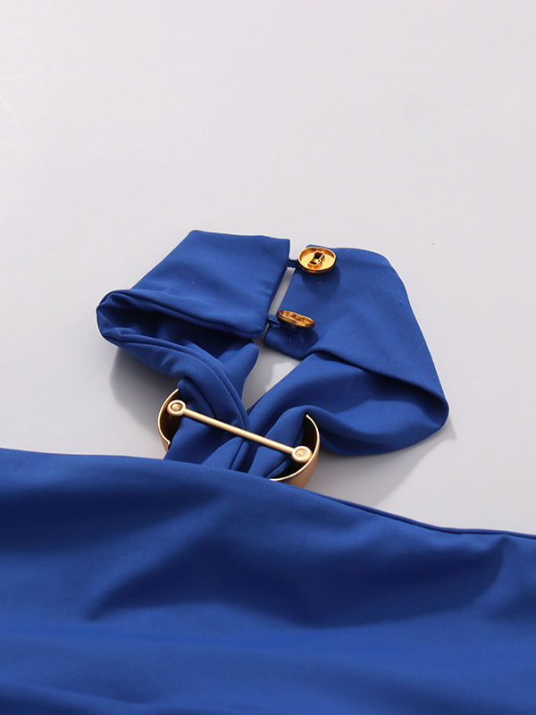 TWOTWINSTYLE Off Shoulder Minimalist Midi Dress