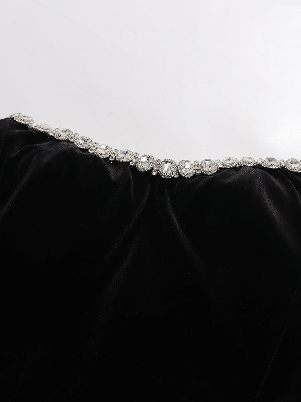 TWOTWINSTYLE Spliced Diamond And Bowknot Fashion Mini Dress