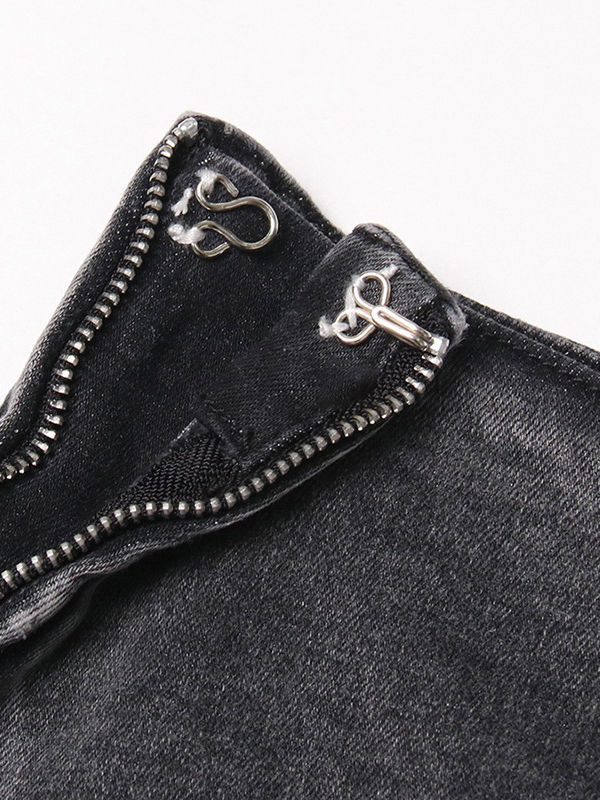 TWOTWINSTYLE Casual Blue Denim Asymmetrical Shorts