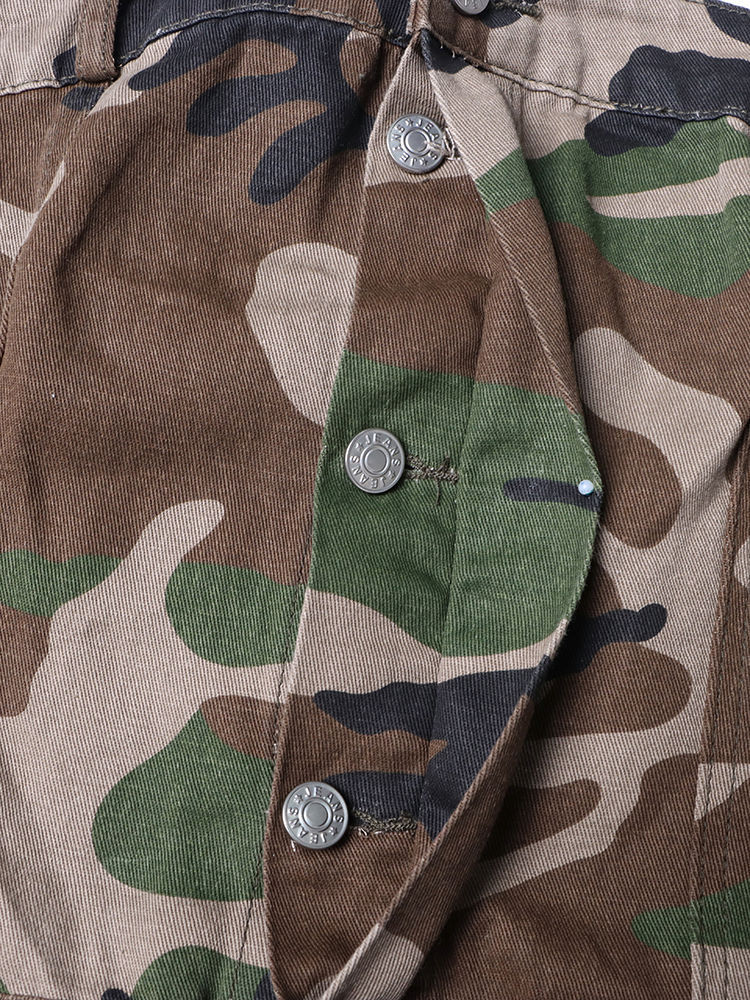 TWOTWINSTYLE Designer Tunic Camouflage Cargo Jumpsuits