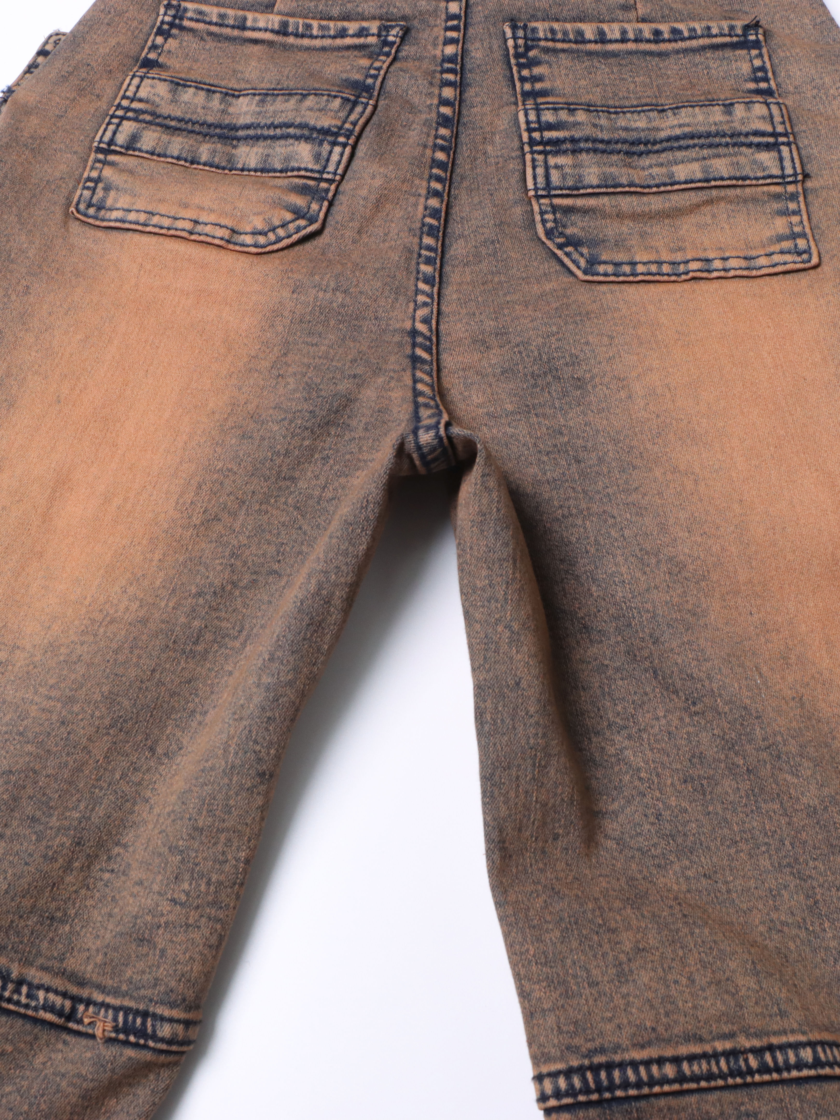 TWOTWINSTYLE High Waist Spliced Pockets Casual Denim Pants