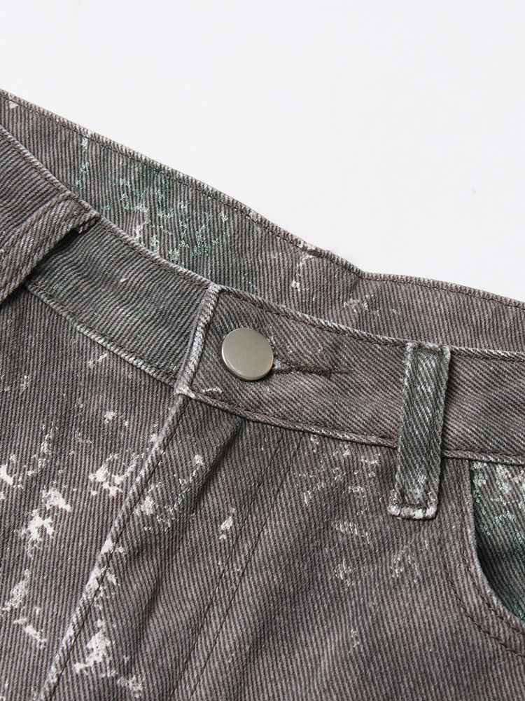 TWOTWINSTYLE Patchwork Pocket Camouflage Fashion Jeans