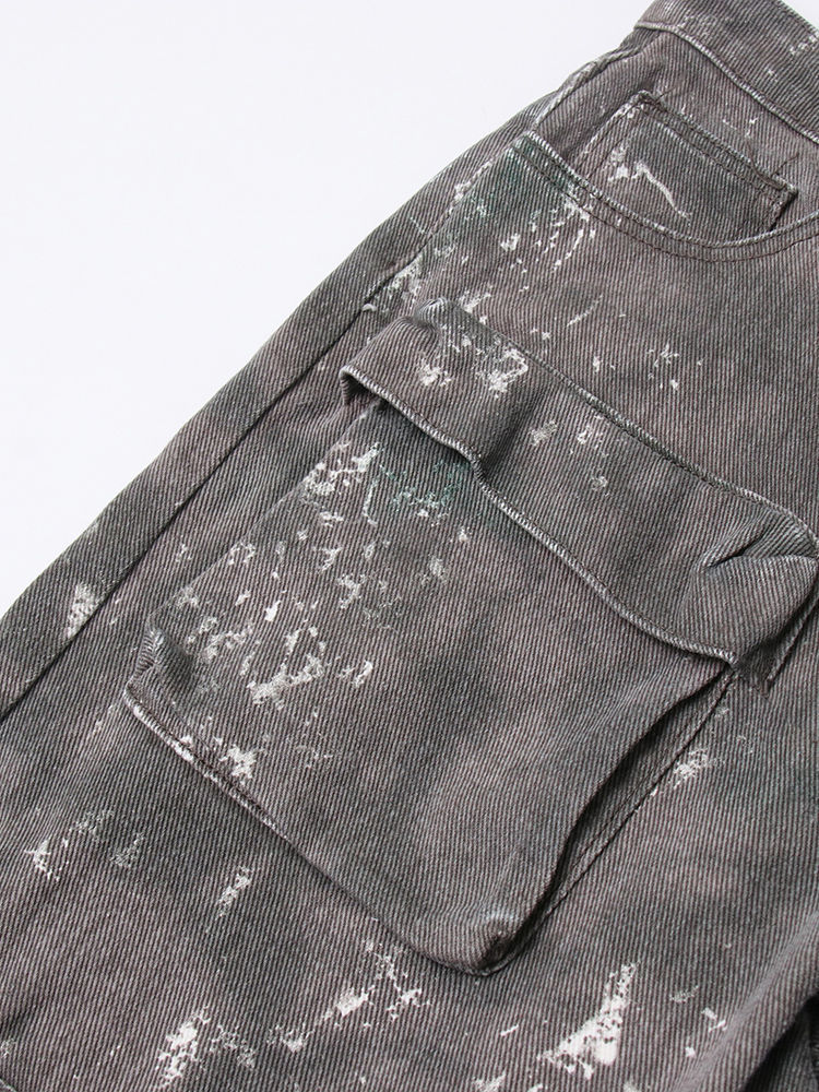 TWOTWINSTYLE Patchwork Pocket Camouflage Fashion Jeans