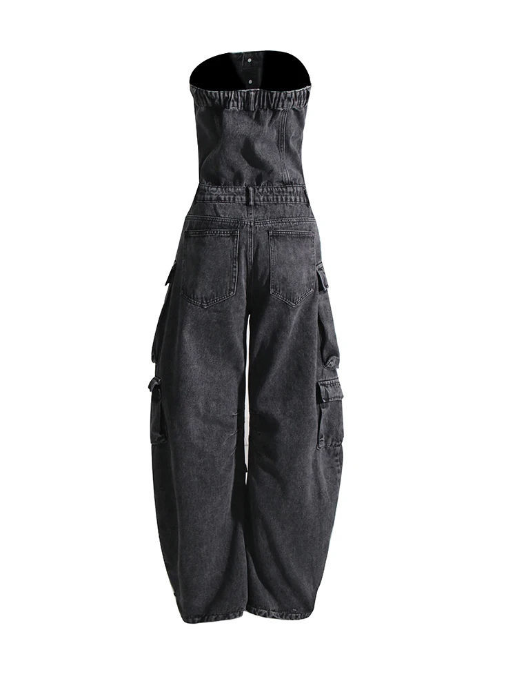 TWOTWINSTYLE Sleeveless High Waist Streetwear Jumpsuits