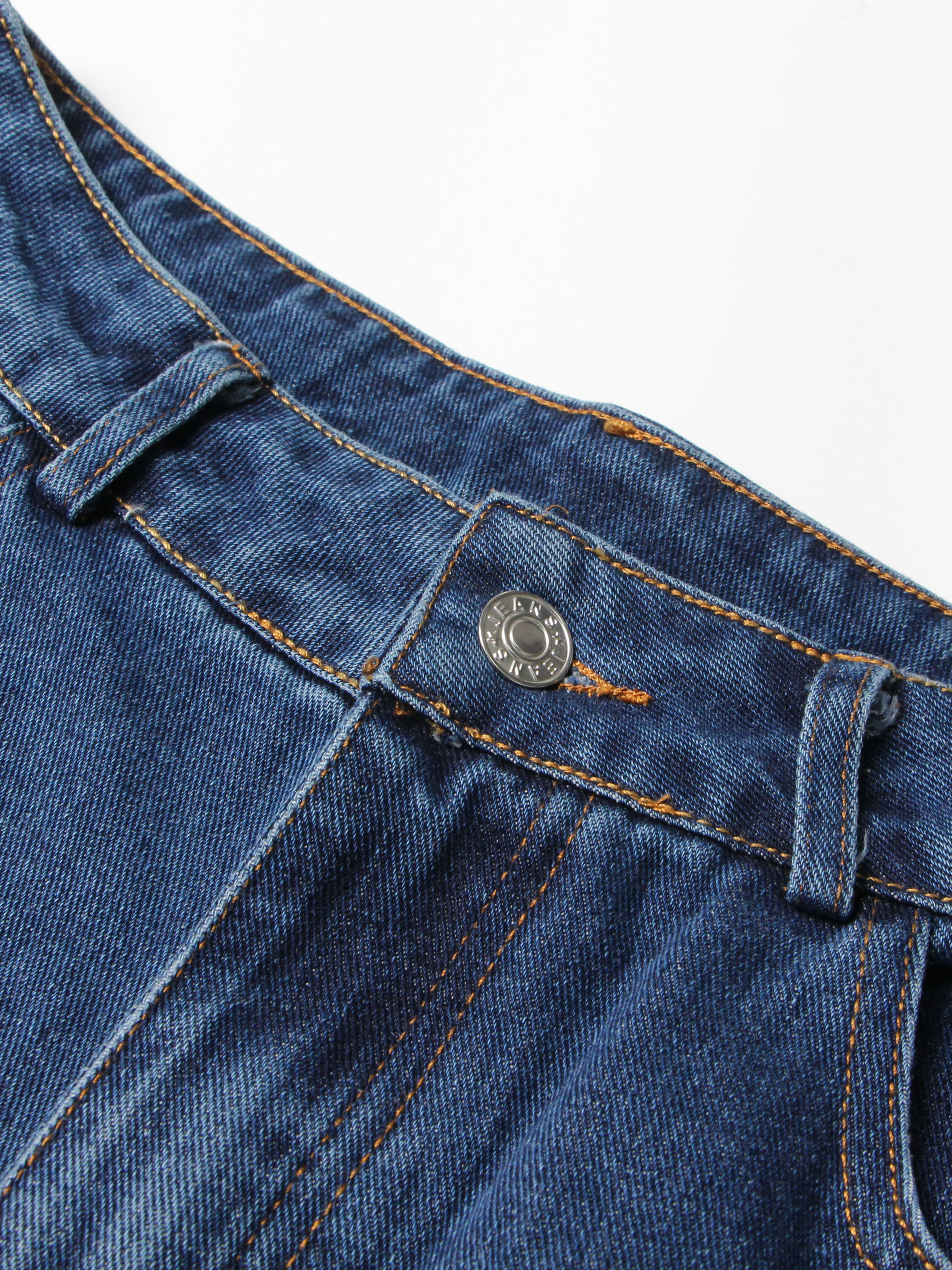TWOTWINSTYLE Spliced Pocket Loose Casual Denim Pants
