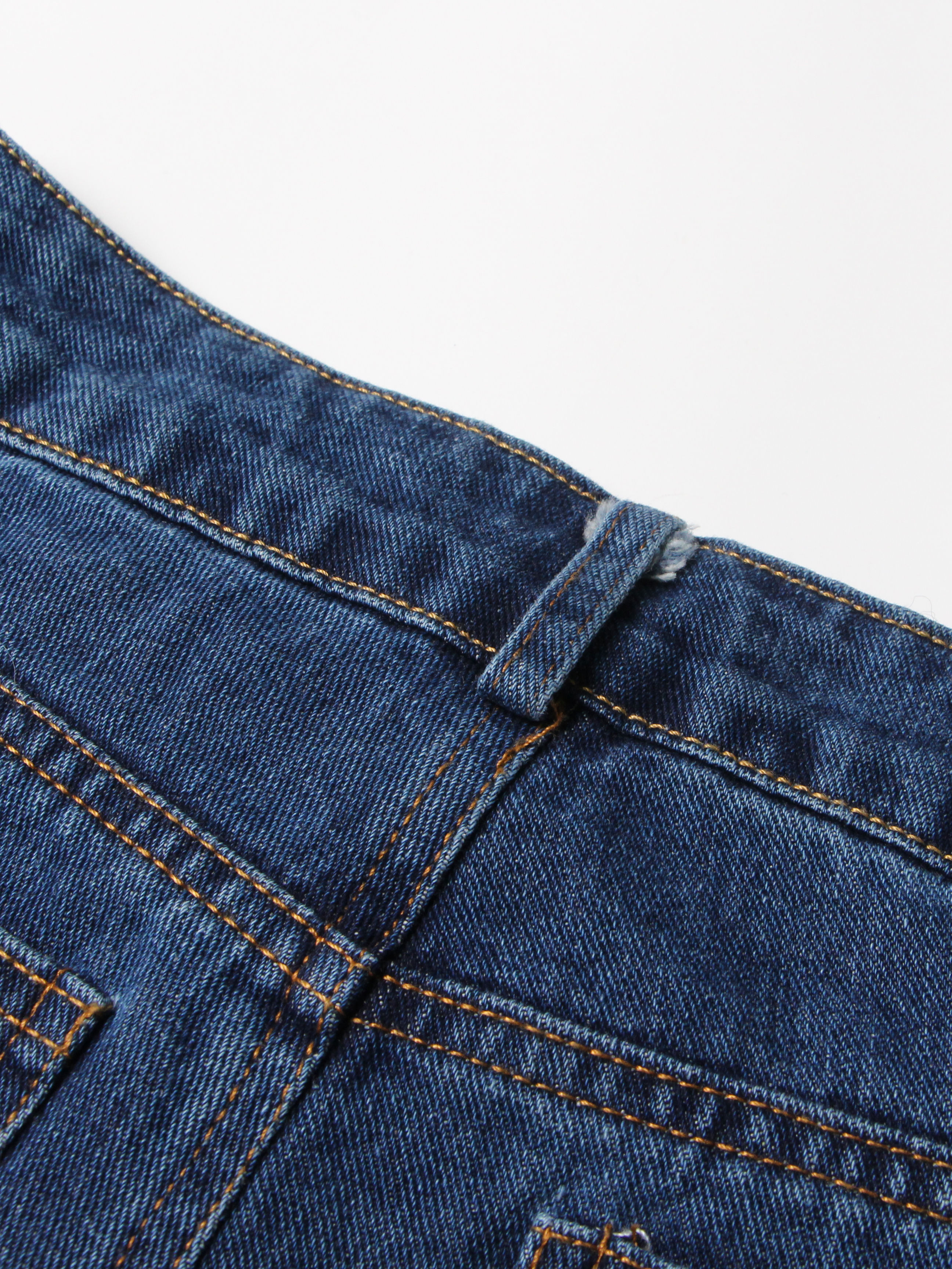 TWOTWINSTYLE Spliced Pocket Loose Casual Denim Pants