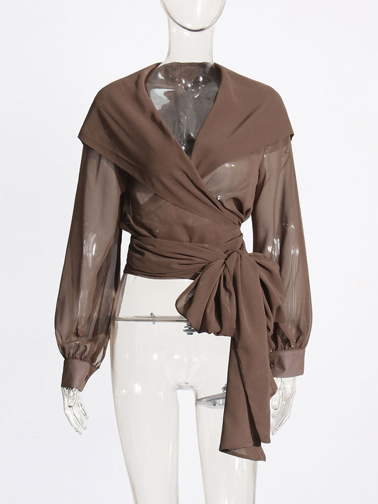 TWOTWINSTYLE Solid Patchwork Hooded Tunic Fashion Shirt