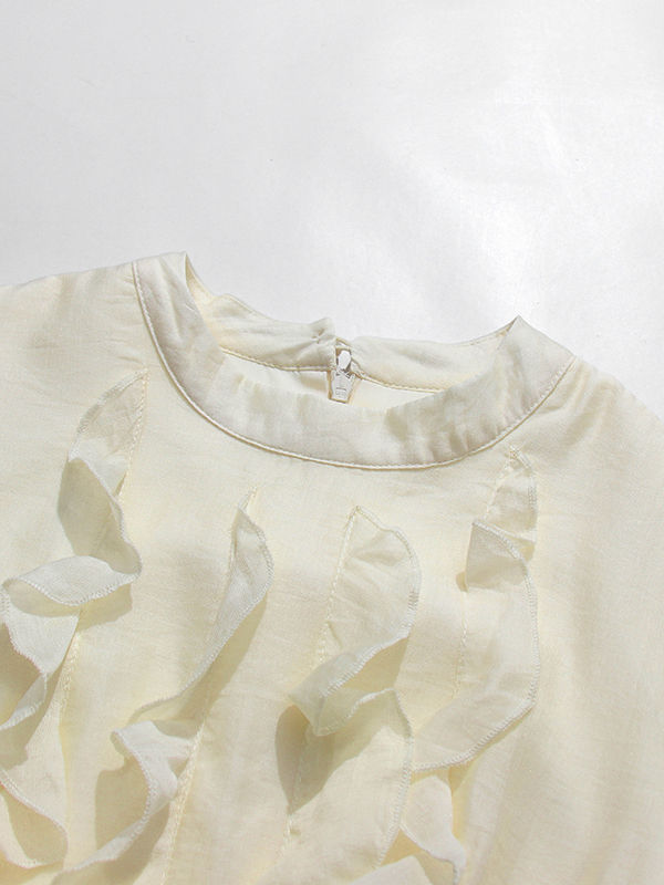TWOTWINSTYLE Solid Tunic Stand Collar Chic Mini Dress