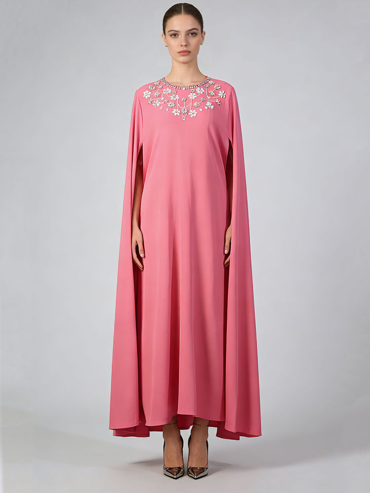 TWOTWINSTYLE Round Neck Sleeveless Patchwork Bead Designer Dress