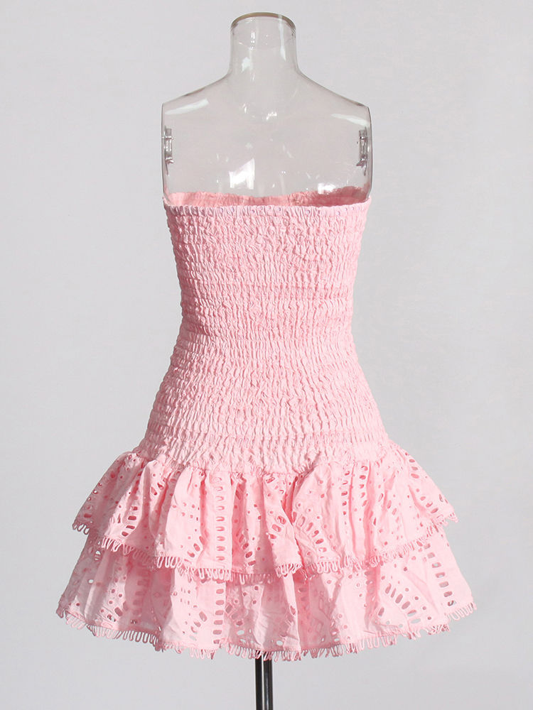 TWOTWINSTYLE Solid Seeveless High Waist Slimming Mini Dress