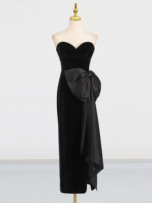 TWOTWINSTYLE Solid Sleeveless Patchwork Bowknot Fashion Midi Dress